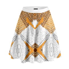 Abstract African Pattern High Waist Skirt by gloriasanchez