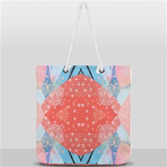 Chic Boho Print E Full Print Rope Handle Tote (large) by gloriasanchez