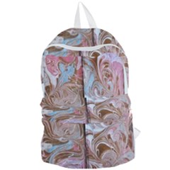 Marbling Collage Foldable Lightweight Backpack by kaleidomarblingart