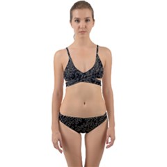 Neon Geometric Pattern Design Wrap Around Bikini Set by dflcprintsclothing