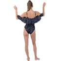 Neon Geometric Pattern Design Drape Piece Swimsuit View2