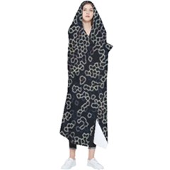 Neon Geometric Pattern Design Wearable Blanket by dflcprintsclothing
