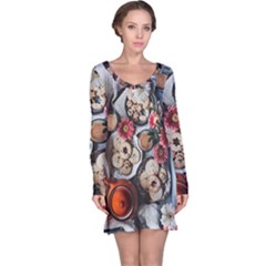 Cookies & Tea Tray  Long Sleeve Nightdress by Incredible