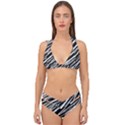 Galaxy Motion Black And White Print Double Strap Halter Bikini Set View1
