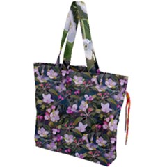 Apple Blossom  Drawstring Tote Bag by SychEva
