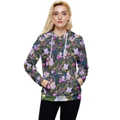 Apple Blossom  Women s Lightweight Drawstring Hoodie by SychEva