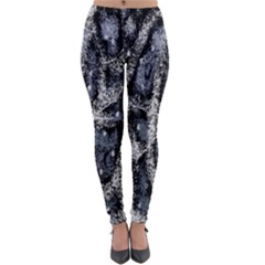 Glithc Grunge Abstract Print Lightweight Velour Leggings by dflcprintsclothing