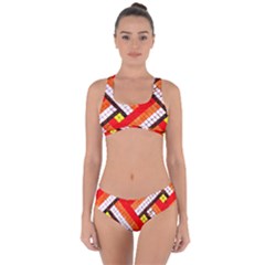 Pop Art Mosaic Criss Cross Bikini Set by essentialimage365