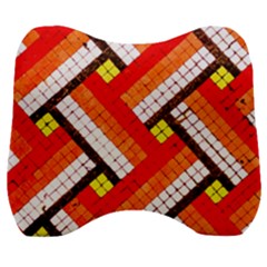 Pop Art Mosaic Velour Head Support Cushion by essentialimage365