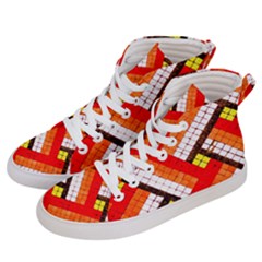 Pop Art Mosaic Men s Hi-top Skate Sneakers by essentialimage365