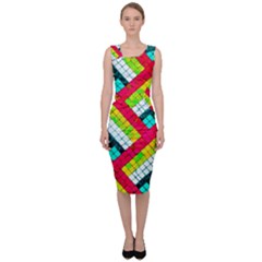 Pop Art Mosaic Sleeveless Pencil Dress by essentialimage365