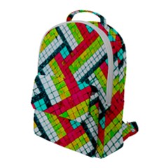 Pop Art Mosaic Flap Pocket Backpack (large) by essentialimage365
