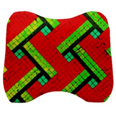 Pop Art Mosaic Velour Head Support Cushion by essentialimage365