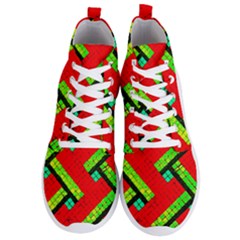 Pop Art Mosaic Men s Lightweight High Top Sneakers by essentialimage365