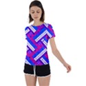 Pop Art Mosaic Back Circle Cutout Sports Tee View1