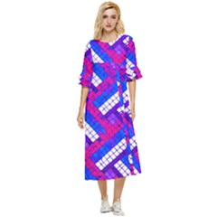Pop Art Mosaic Double Cuff Midi Dress by essentialimage365
