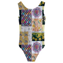 Yellow Aesthetics Kids  Cut-out Back One Piece Swimsuit by designsbymallika