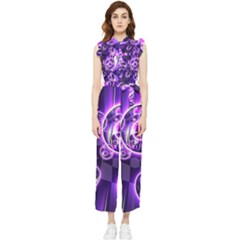 Fractal Illusion Women s Frill Top Jumpsuit by Sparkle