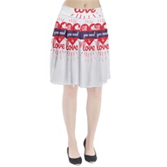 All You Need Is Love Pleated Skirt by DinzDas