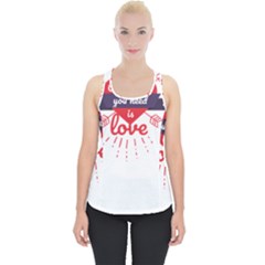 All You Need Is Love Piece Up Tank Top by DinzDas