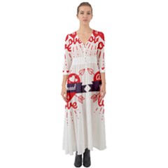 All You Need Is Love Button Up Boho Maxi Dress by DinzDas