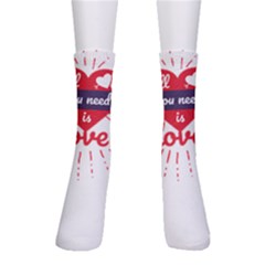 All You Need Is Love Men s Crew Socks by DinzDas