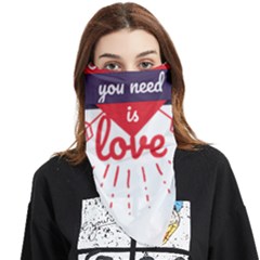 All You Need Is Love Face Covering Bandana (triangle) by DinzDas