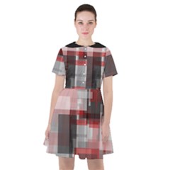 Abstract Tiles, Mixed Color Paint Splashes, Altered Sailor Dress by Casemiro