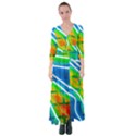 Pop Art Neon Wall Button Up Maxi Dress View1
