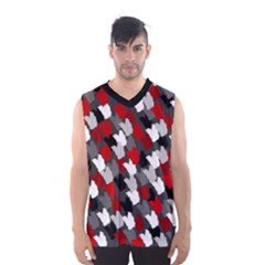 Abstract Paint Splashes, Mixed Colors, Black, Red, White Men s Basketball Tank Top by Casemiro
