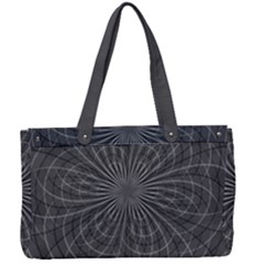 Abstract Spirals, Spiral Abstraction, Gray Color, Graphite Canvas Work Bag by Casemiro