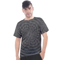 Abstract Spirals, Spiral Abstraction, Gray Color, Graphite Men s Sport Top by Casemiro