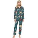 Tropical Autumn Leaves Womens  Long Sleeve Pocket Pajamas Set View1