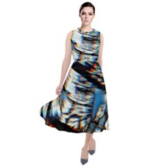Rainbow Vortex Round Neck Boho Dress by MRNStudios