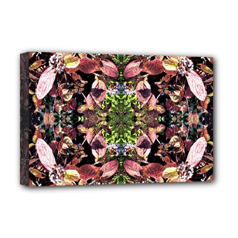 Shrubs Repeats Deluxe Canvas 18  X 12  (stretched) by kaleidomarblingart