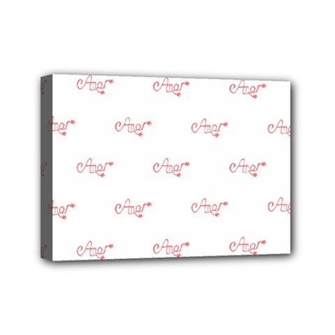 Amor Text Drawing Pattern Mini Canvas 7  X 5  (stretched) by dflcprintsclothing