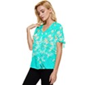 Pop Art Neuro Light Bow Sleeve Button Up Top View2