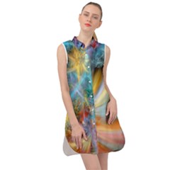 Colorful Thoughts Sleeveless Shirt Dress by WolfepawFractals