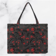 Folk Flowers Pattern Floral Surface Design Medium Tote Bag by Eskimos