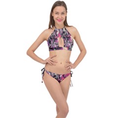 Combat Drops Cross Front Halter Bikini Set by MRNStudios