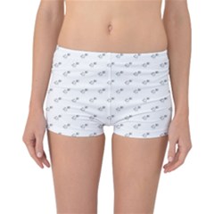 Stylized Bird Cartoon Drawing Pattern Reversible Boyleg Bikini Bottoms by dflcprintsclothing