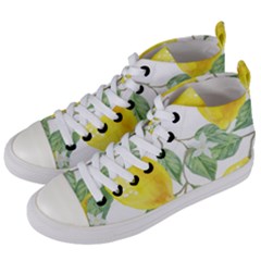 Vintage Lemons Women s Mid-top Canvas Sneakers by SomethingForEveryone