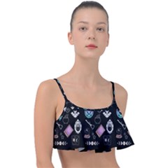 Witch Goth Pastel Pattern Frill Bikini Top by NerdySparkleGoth