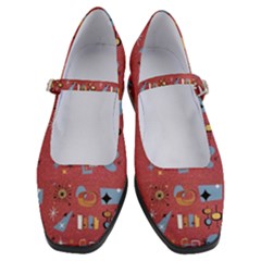 50s Small Print Women s Mary Jane Shoes by NerdySparkleGoth