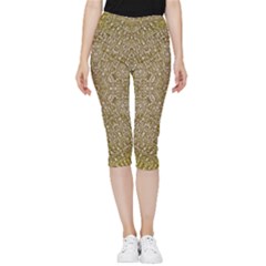 Pearls With A Beautiful Luster And A Star Of Pearls Inside Out Lightweight Velour Capri Leggings  by pepitasart