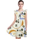 Folk flowers pattern Floral surface design Tie Up Tunic Dress View1