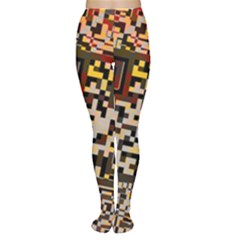Root Humanity Bar And Qr Code Flash Orange And Purple Tights by WetdryvacsLair