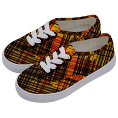Root Humanity Orange Yellow And Black Kids  Classic Low Top Sneakers by WetdryvacsLair
