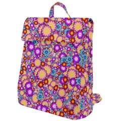 Flower Bomb1 Flap Top Backpack by PatternFactory