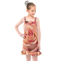 Roses-flowers-rose-bloom-petals Kids  Overall Dress by Sapixe